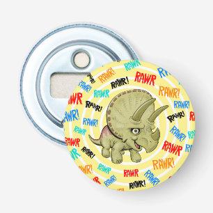 Triceratops says “Rawr!” Bottle Opener