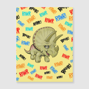 Triceratops says “Rawr!” Magnet