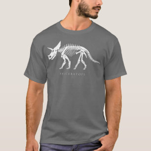 Triceratops Skeleton Three Horn Dinosaur Bones Fan T-Shirt