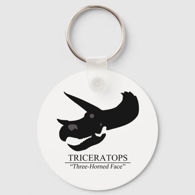 Triceratops Skull Key Ring (Front)