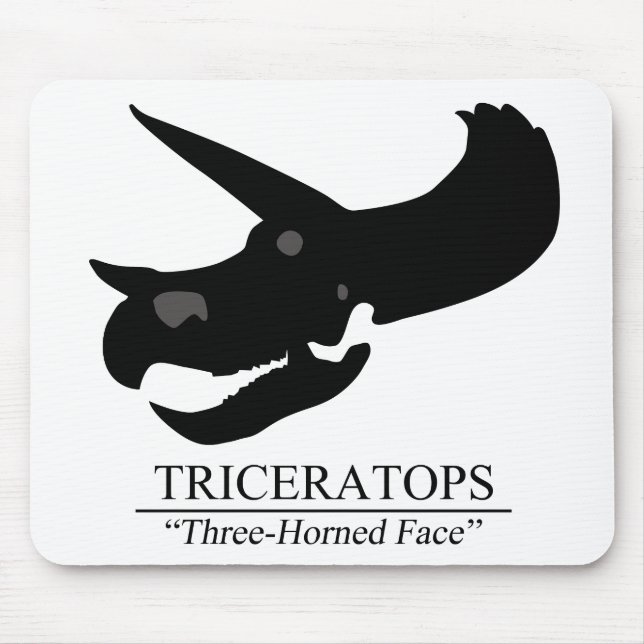 Triceratops Skull Mouse Mat (Front)