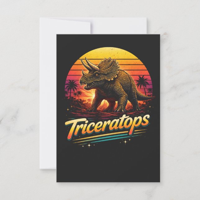 Triceratops Thank You Card (Front)