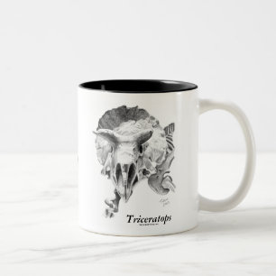 Triceratops vs. T. rex Two-Tone Coffee Mug