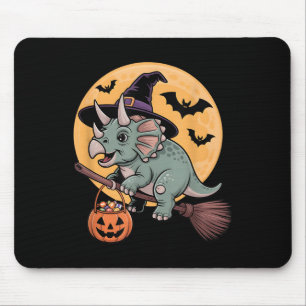 Triceratops Witch Hat Pumpkin Halloween Costume Me Mouse Mat