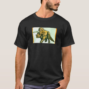 Triceratops Wondering Oil Pastel Inspired T-Shirt