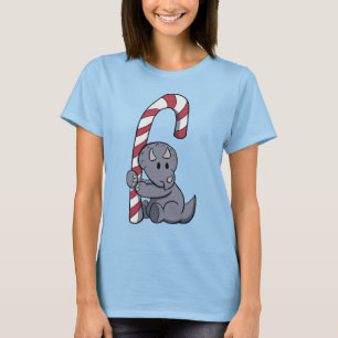 Triceratops's Candy Cane T-Shirt
