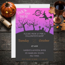 Trick and treat from witch Halloween party