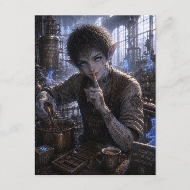 Trick / Chocolate Master / Chocolate Factory Postcard (Front)