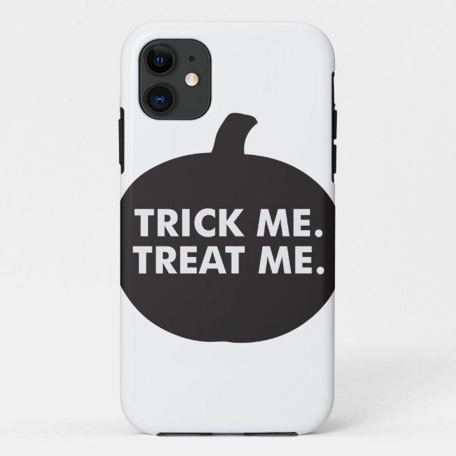 Trick Me Treat Me, Black White Case-Mate iPhone Case (Back)