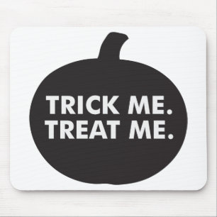 Trick Me Treat Me, Black White Mouse Mat