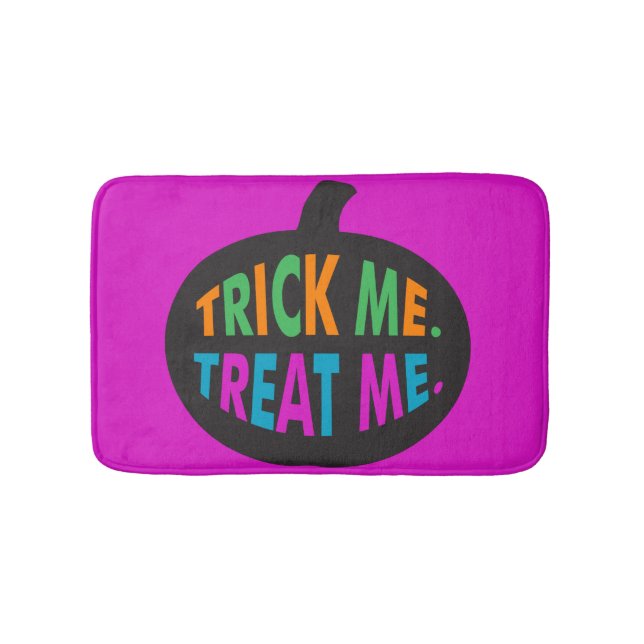 Trick Me Treat Me, Halloween Multi-Colour Bath Mat (Front)