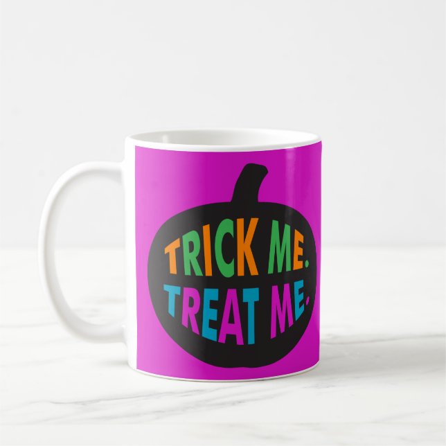 Trick Me Treat Me, Halloween Multi-Colour Coffee Mug (Left)