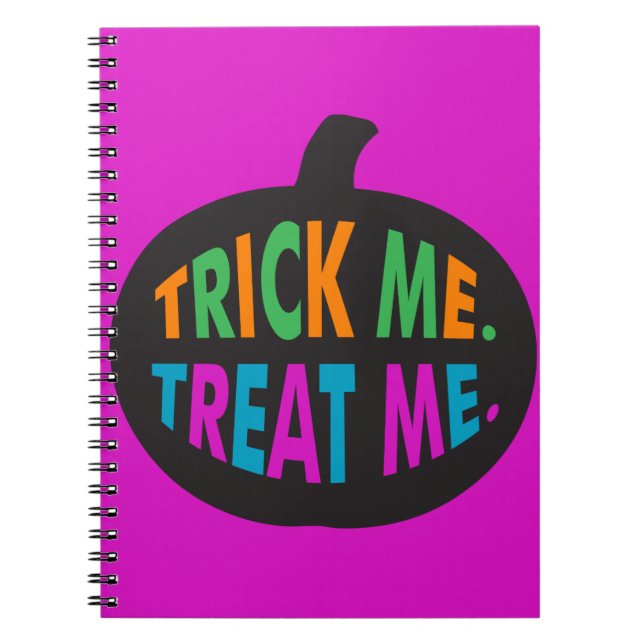 Trick Me Treat Me, Halloween Multi-Colour Notebook (Front)