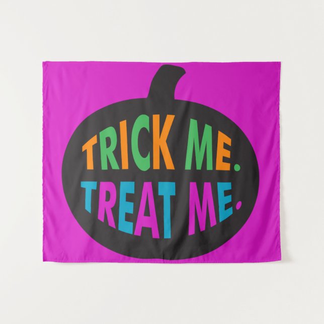 Trick Me Treat Me, Halloween Multi-Colour Tapestry (Front (Horizontal))