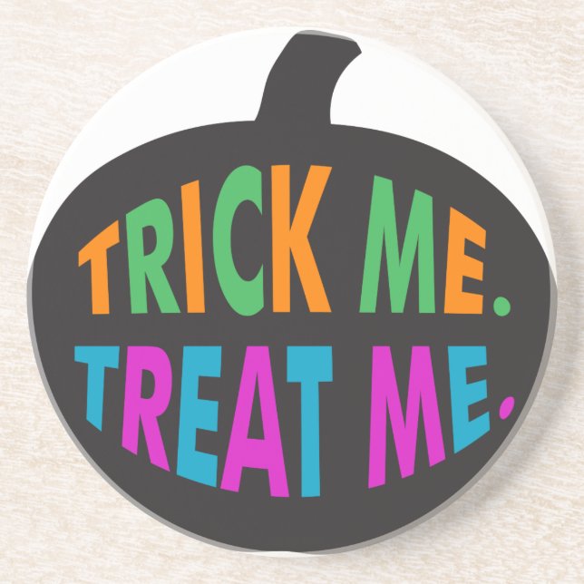 Trick Me Treat Me Multi-Colour Coaster (Front)