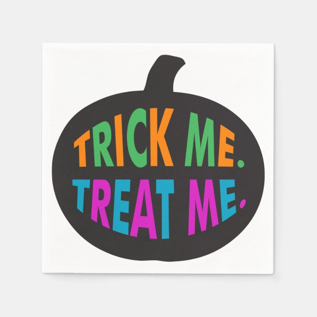 Trick Me Treat Me, Multi-Colour Napkin (Front)