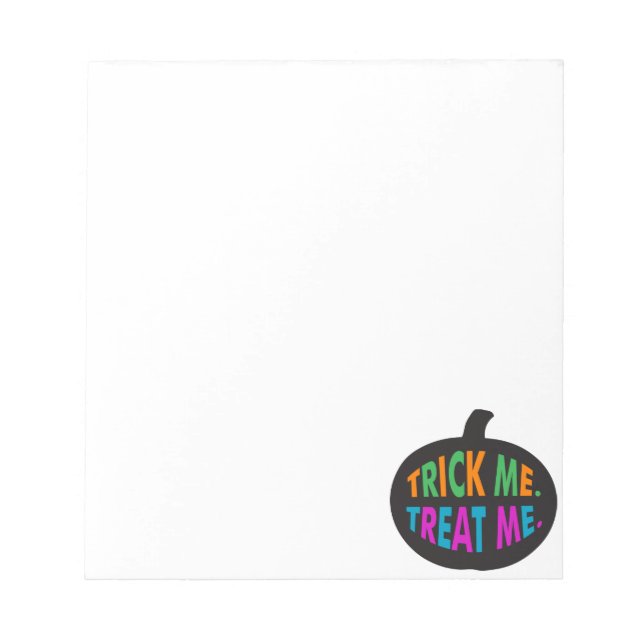 Trick Me Treat Me Multi-Colour Notepad (Front)