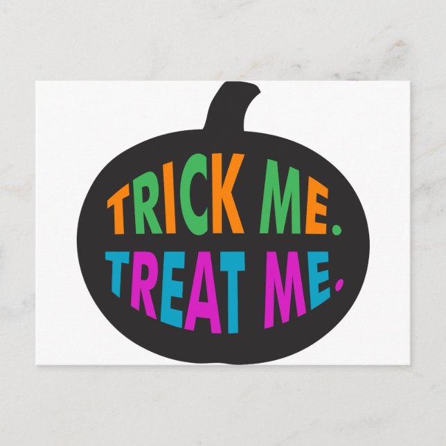 Trick Me Treat Me Multi-Colour Postcard (Front)