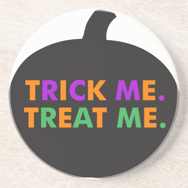 Trick Me Treat Me, Multi-Colours Coaster (Front)