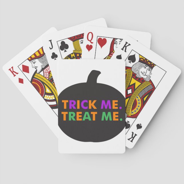 Trick Me Treat Me, Multi-Colours Playing Cards (Back)