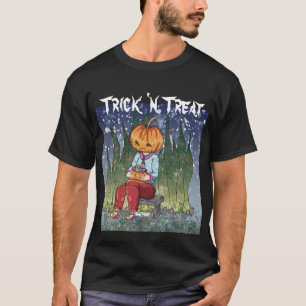 Trick 'n Treat Pumpkin Head Halloween T-Shirt