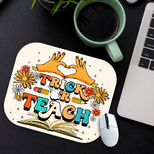 Trick of Teach Mousepad,Funny Teacher for Hallowen Mouse Mat