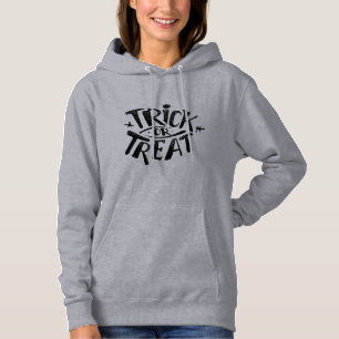 Trick of Treat Fun Typeface black Hoodie