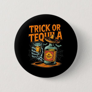 Trick or Bartender Men Women Funny Halloween 6 Cm Round Badge