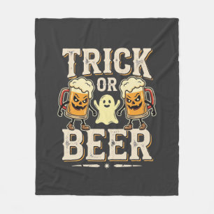 Trick or Beer Halloween Beer Design_1 Fleece Blanket