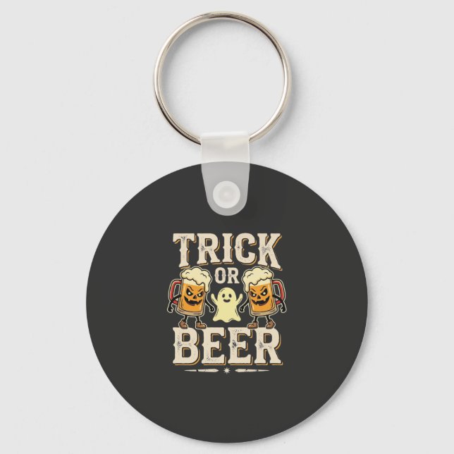 Trick or Beer Halloween Beer Design_1 Key Ring (Front)