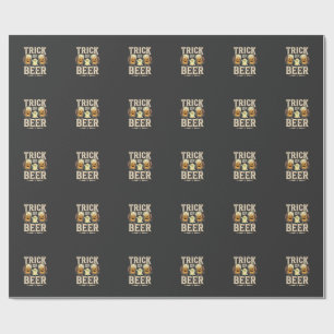 Trick or Beer Halloween Beer Design_1 Wrapping Paper