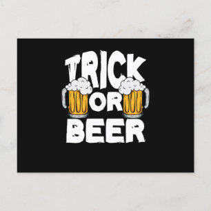Trick Or Beer Halloween Pumpkin Trick Or Treat Gif Postcard