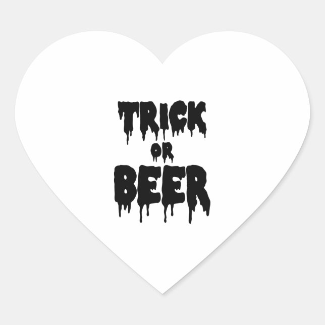 trick or beer heart sticker (Front)