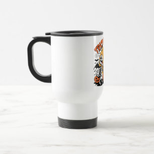 Trick or Beer Skeleton Dragons Art Travel Mug