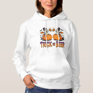 Trick or Beer Skeleton Dragons on Pumpkins Hoodie