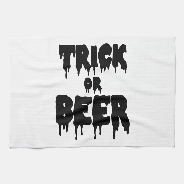trick or beer tea towel (Horizontal)