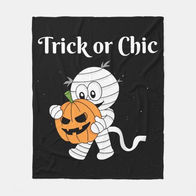 Trick Or Chic Fleece Blanket (Front)