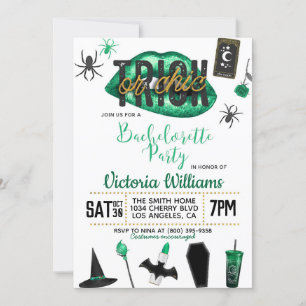 Trick or Chic Halloween Bachelorette Invitation