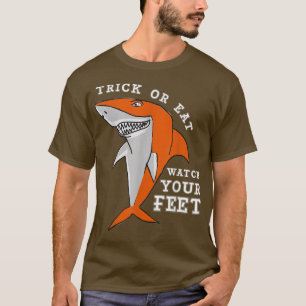 Trick Or Eat Lazy Halloween Costume Shark Animal T-Shirt
