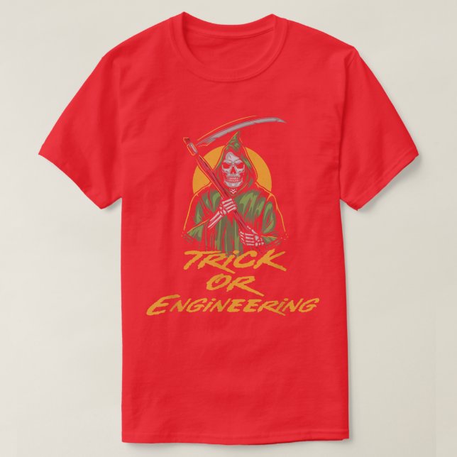 Trick or Engineering Halloween Software Engineer S T-Shirt (Design Front)
