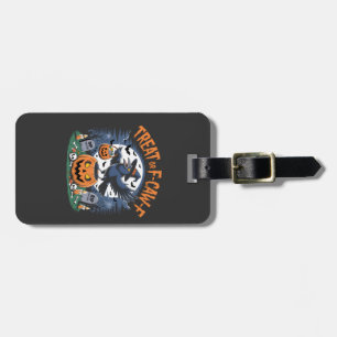 Trick or F-Caw-f Funny Crow Halloween Spooky Luggage Tag