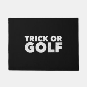 Trick Or Golf Funny Halloween Doormat