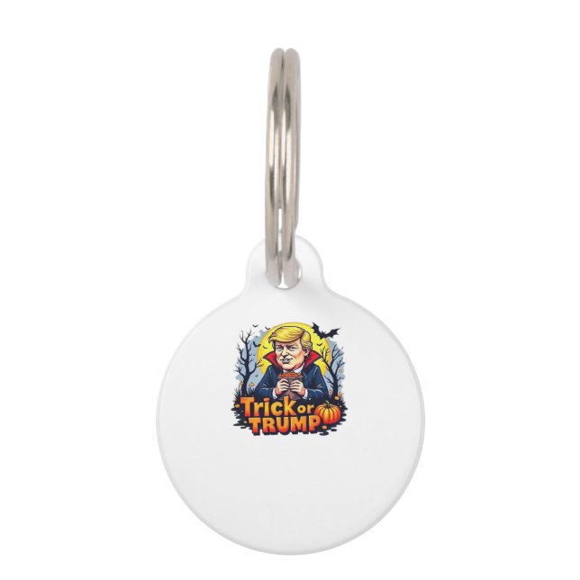 Trick Or Halloween Classic Pet Tag (Front)