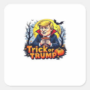 Trick Or Halloween Classic Square Sticker