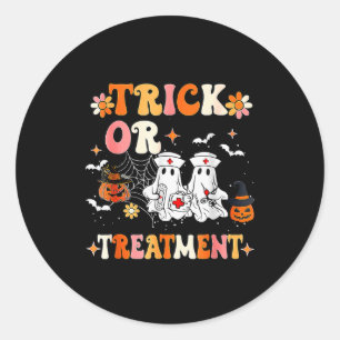 Trick Or Halloween Radiation Oncology Rad Therapy  Classic Round Sticker