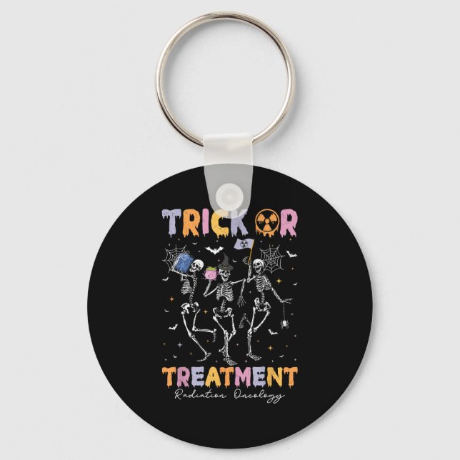 Trick Or Halloween Radiation Oncology Rad Therapy  Key Ring (Front)