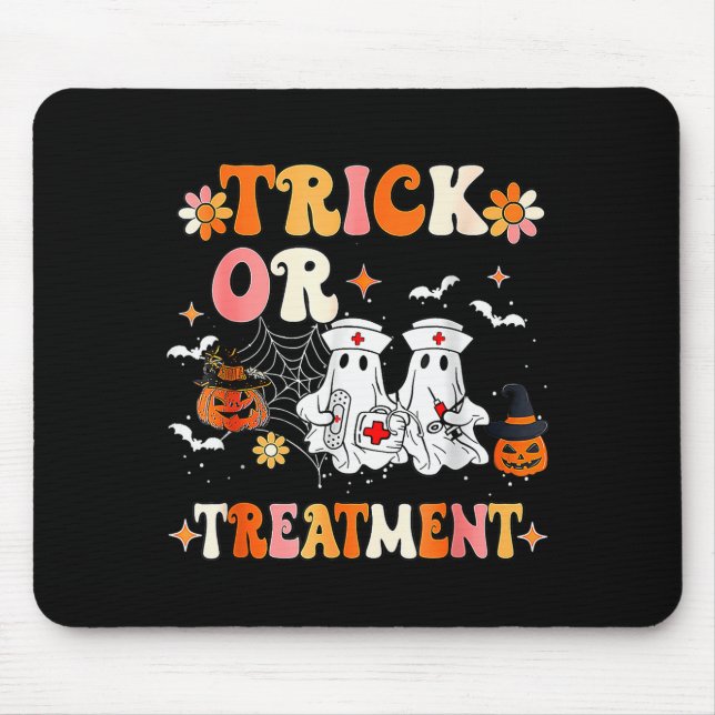 Trick Or Halloween Radiation Oncology Rad Therapy  Mouse Mat (Front)