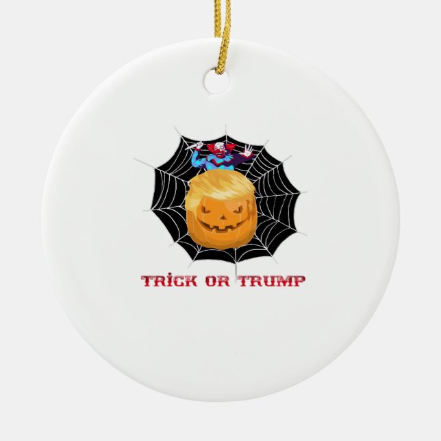 Trick Or Halloween Scary Clown Ceramic Tree Decoration (Front)
