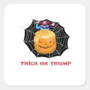 Trick Or Halloween Scary Clown Square Sticker