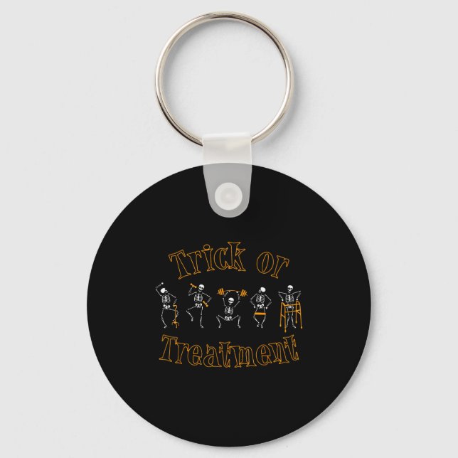Trick Or Pt Physical Therapy Therast Halloween  Key Ring (Front)